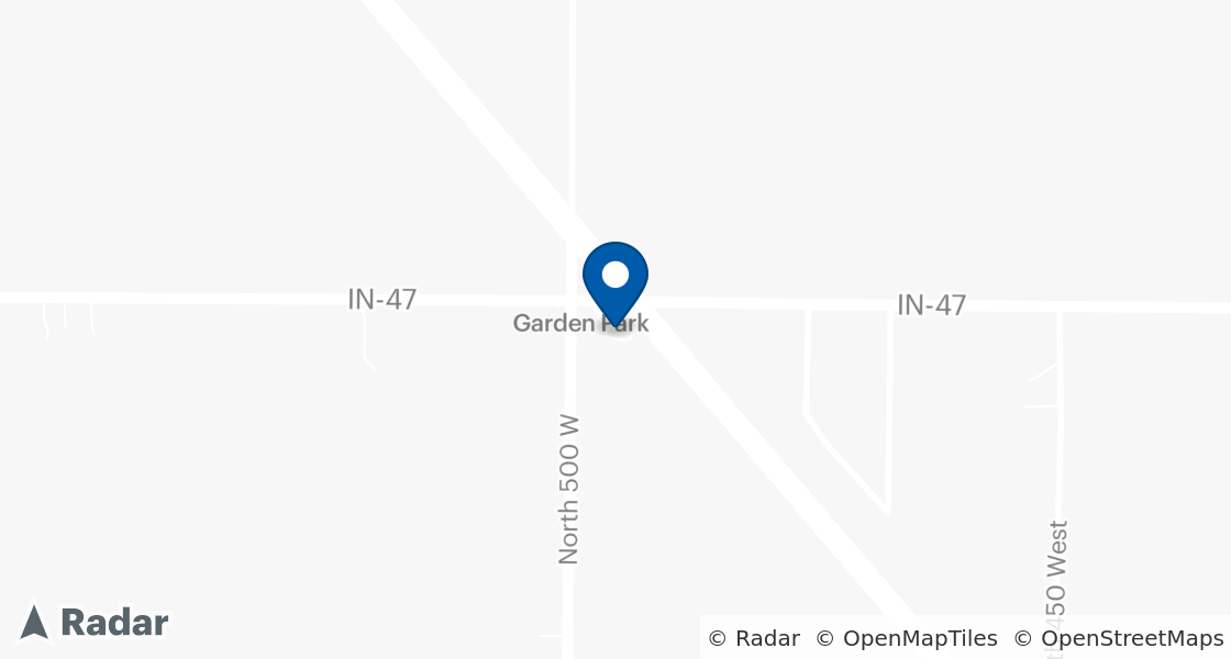Map of Dairy Queen Location:: 4961 W State Road 47, Thorntown, IN, 46071-9493